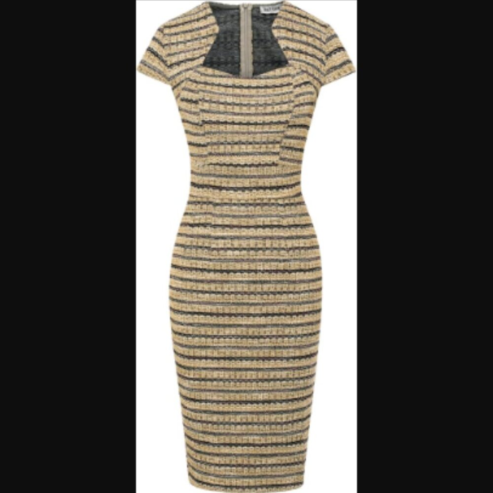 Grace Karin Black and Gold Mini Dress